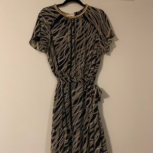 Michael Kors gold & pearl chain dress size L